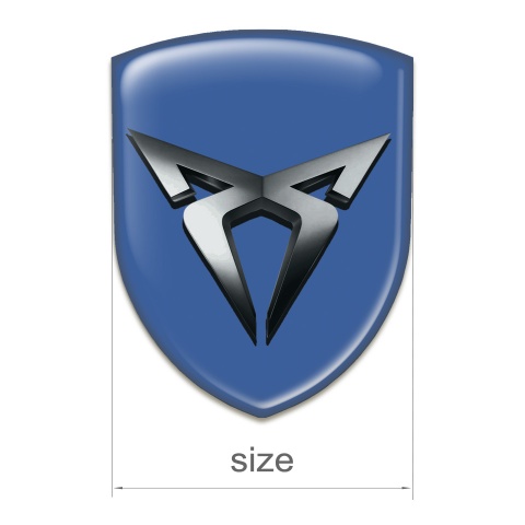 Seat Cupra Self Adhesive Emblem Logo Blue with dark Metal Logo 