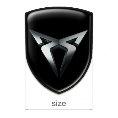 Seat Cupra Silicone Emblem Black with Dark Metal Logo 