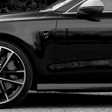 Seat Cupra Silicone Emblem Black with Dark Metal Logo 