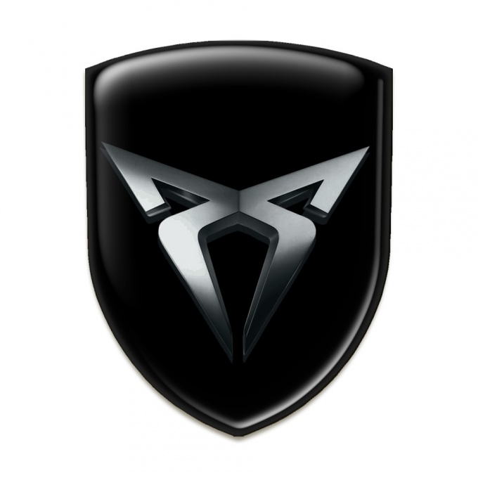 Seat Cupra Silicone Emblem Black with Dark Metal Logo 