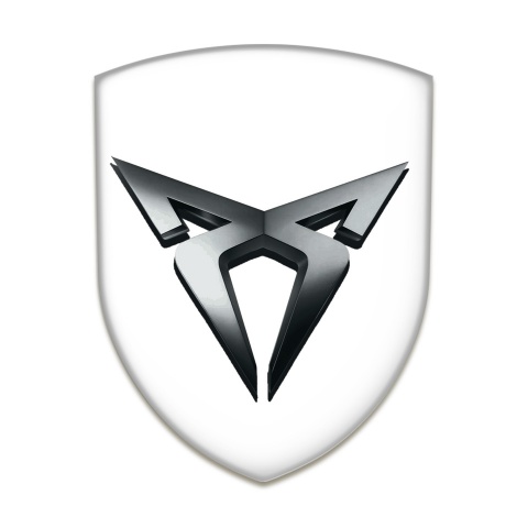 Seat Cupra Resin Sticker White with Graphite Logo