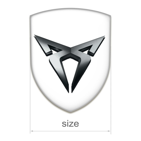 Seat Cupra Resin Sticker White with Graphite Logo