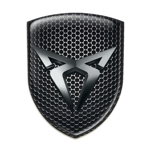 Seat Cupra 3D Gel Emblem Perforated Steel Pattern 