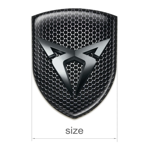 Seat Cupra 3D Gel Emblem Perforated Steel Pattern 