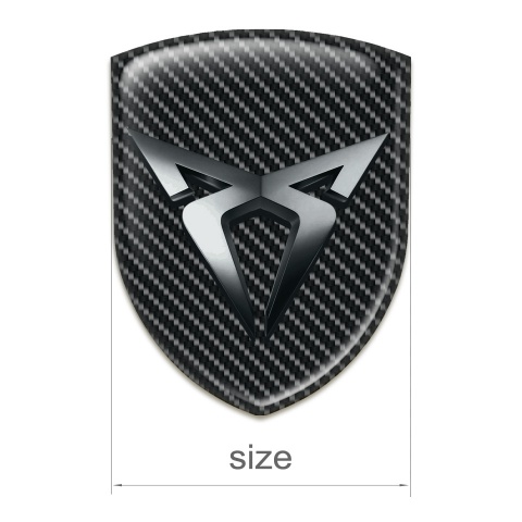 Seat Cupra Emblem Exterior Black Carbon Pattern 