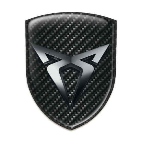Seat Cupra  Auto Emblem Black Fibers Pattern 