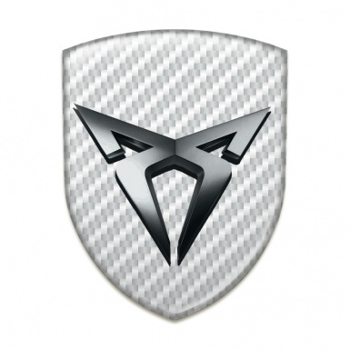 Seat Cupra Tuning Emblem White Carbon Style 