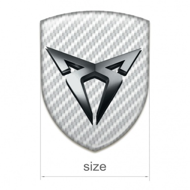 Seat Cupra Tuning Emblem White Carbon Style 