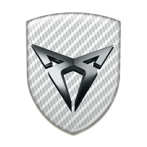 Seat Cupra Tuning Emblem White Carbon Style 