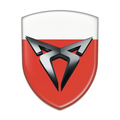 Seat Cupra Silicone Emblem Red White Base Graphite Logo 