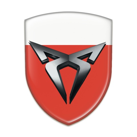 Seat Cupra Silicone Emblem Red White Base Graphite Logo 