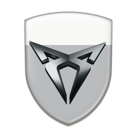 Seat Cupra 3D Gel Emblem Gray White Base Graphite Logo 