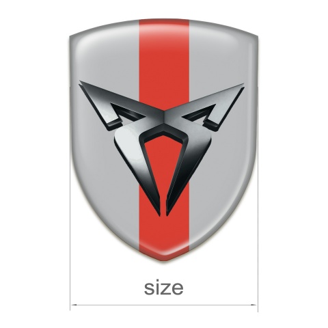 Seat Cupra Emblem Interior Gray with Red Tape Base Craphite Logo 
