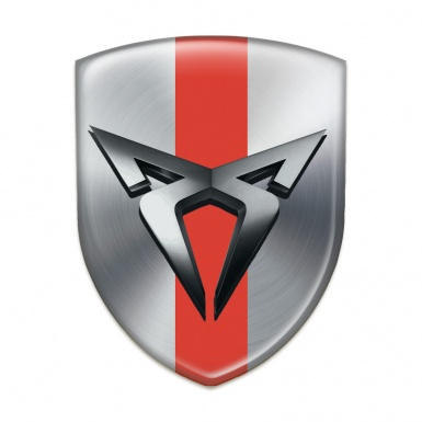 Seat Cupra Emblem Interior Silver with Red tape Base Graphite Logo 