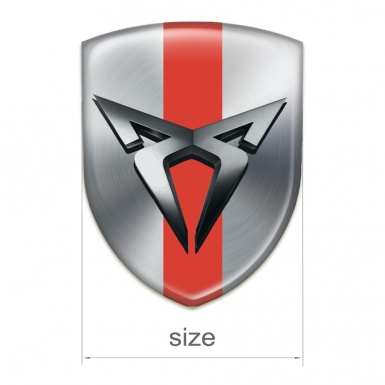 Seat Cupra Emblem Interior Silver with Red tape Base Graphite Logo 