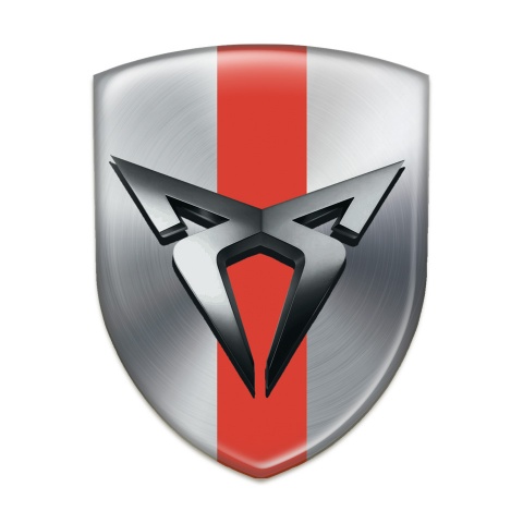Seat Cupra Emblem Interior Silver with Red tape Base Graphite Logo 