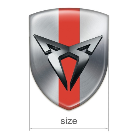 Seat Cupra Emblem Interior Silver with Red tape Base Graphite Logo 