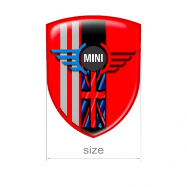 Mini Cooper Shield Silicone Emblem Red UK Flag
