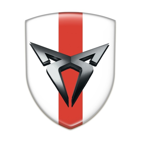 Seat Cupra Self Adhesive Car logo Emblem White with Red Tape Base 
