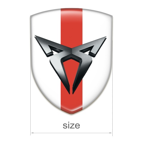 Seat Cupra Self Adhesive Car logo Emblem White with Red Tape Base 