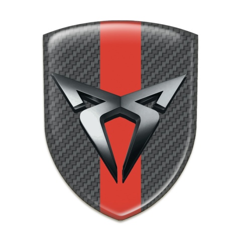 Seat Cupra Silicone Badge Carbon with Red Tape 