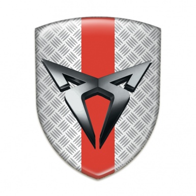 Seat Cupra Silicone Badge Grid Effect Red Tape