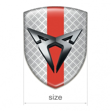 Seat Cupra Silicone Badge Grid Effect Red Tape