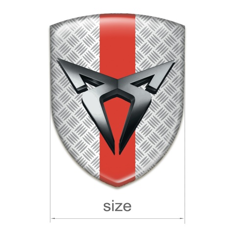 Seat Cupra Silicone Badge Grid Effect Red Tape