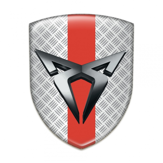 Seat Cupra Silicone Badge Grid Effect Red Tape