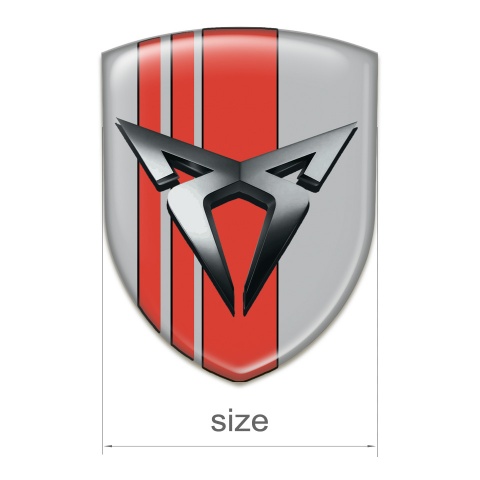 Seat Cupra Silicone Emblem Gray Base Red bands 