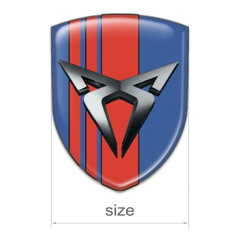 Seat Cupra Emblem Exterior Blue with Red Bands 