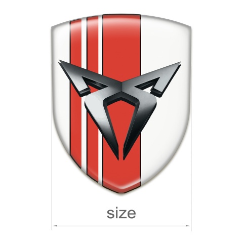 Seat Cupra Emblem Interior White with Red Bands 