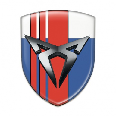 Seat Cupra Car Accessories Badge Blue White with Red bands 