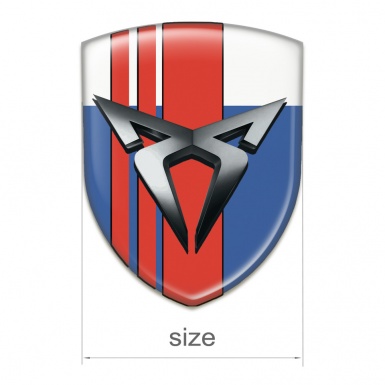 Seat Cupra Car Accessories Badge Blue White with Red bands 