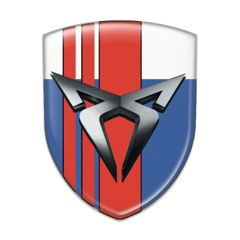Seat Cupra Car Accessories Badge Blue White with Red bands 