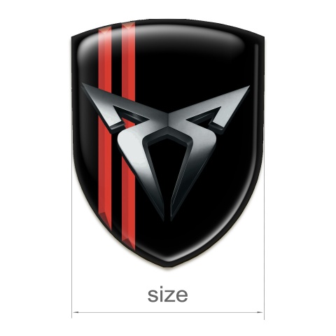 Seat Cupra Silicone Shield Black with Red Streaks