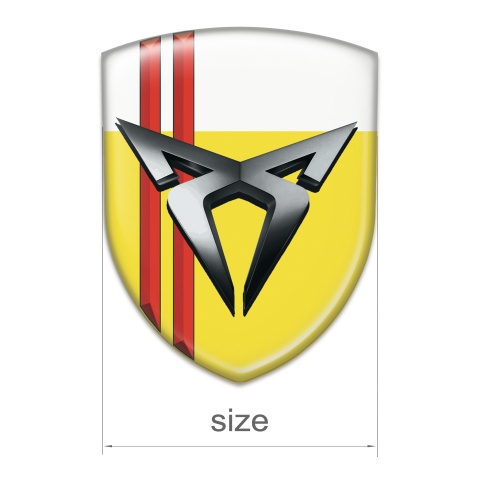 Seat Cupra Resin Sticker Yellow White with Red Streaks 