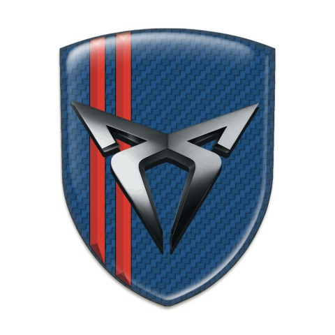 Seat Cupra Emblem Exterior Navy Blue carbon with Red Streaks 