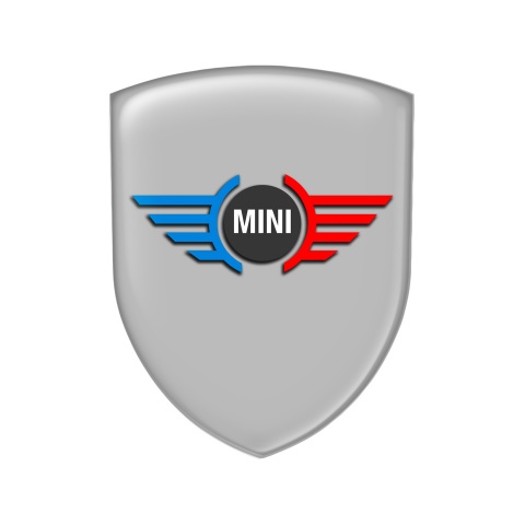 Mini Cooper Cooper Shield Domed Emblem Grey Simple Logo