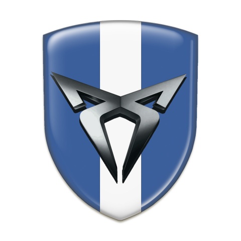 Seat Cupra Domed Emblem Blue with White Bar Style 