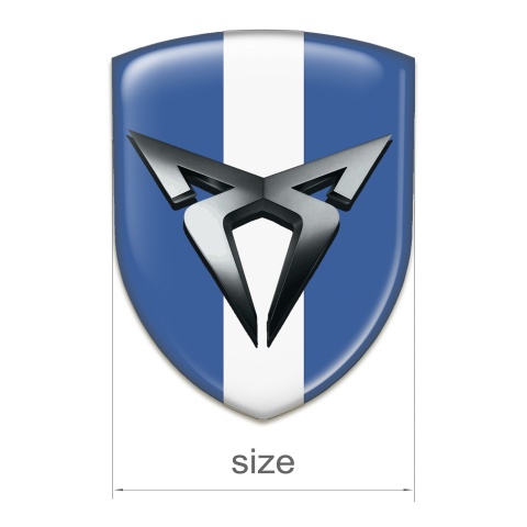Seat Cupra Domed Emblem Blue with White Bar Style 