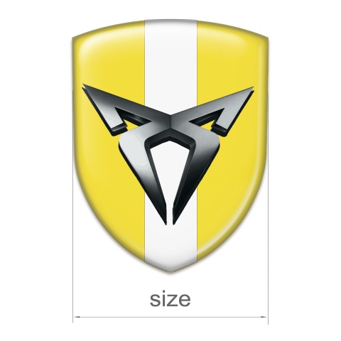 Seat Cupra Silicone Emblem Yellow with White Bar Design