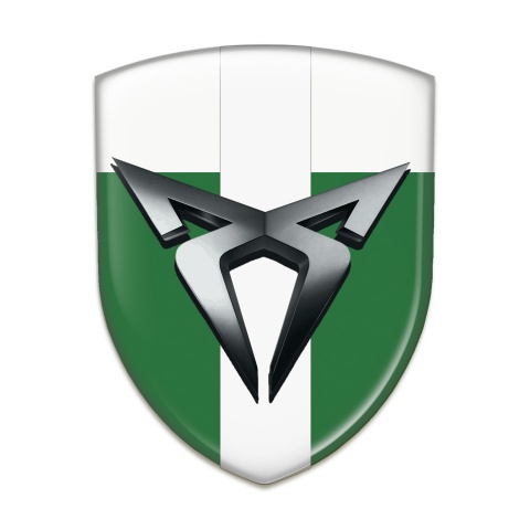 Seat Cupra Resin Sticker Green White with White Bar Design 