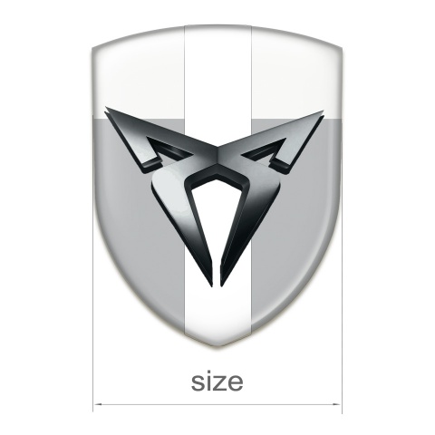 Seat Cupra Emblem Interior Gray White with White Bar Design 