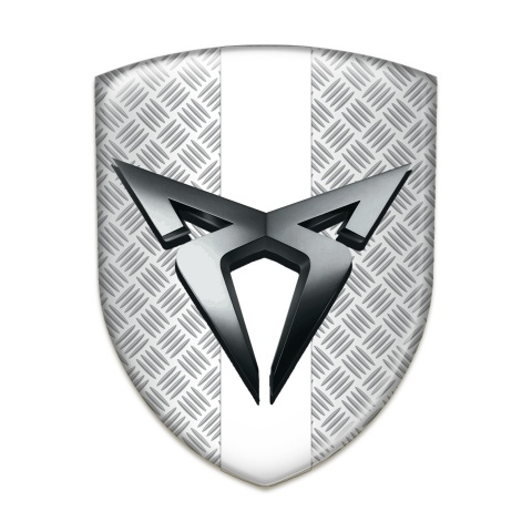 Seat Cupra Car Accessories Badge Grid Effect with White Bar Style 