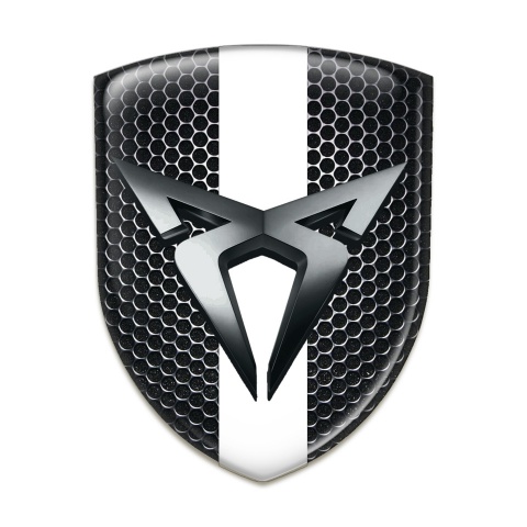Seat Cupra Silicone Shield Perforated Steel with White Bar Style 