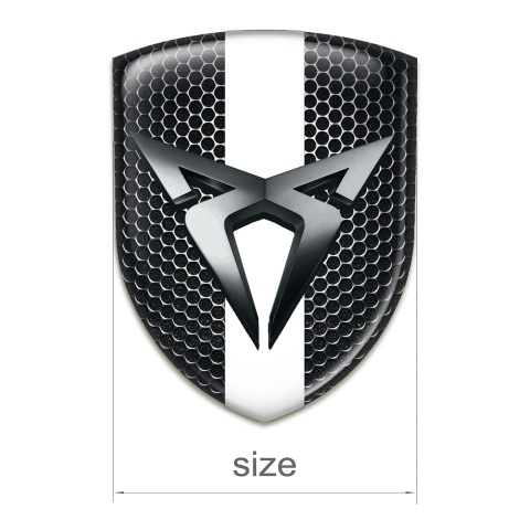 Seat Cupra Silicone Shield Perforated Steel with White Bar Style 