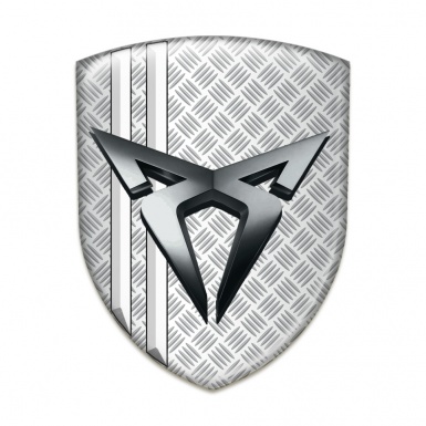 Seat Cupra Silicone Emblem Grid Effect with White Stripes 