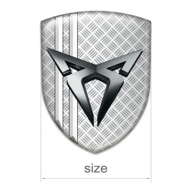 Seat Cupra Silicone Emblem Grid Effect with White Stripes 