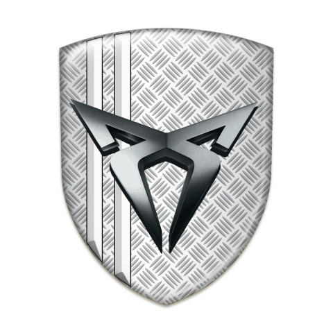 Seat Cupra Silicone Emblem Grid Effect with White Stripes 